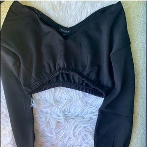 Women’s PLT off-the-shoulder cropped sweatshirt